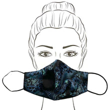 Load image into Gallery viewer, Good Girl Mask- Black/Teal Leopard Print