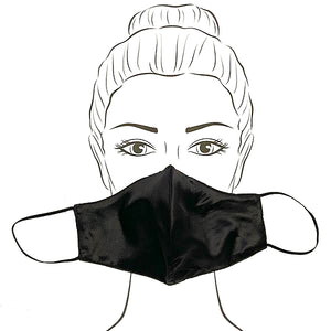 Good Girl Mask- Solid Black Satin