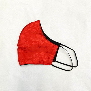Good Girl Mask- Solid Red Jacquard